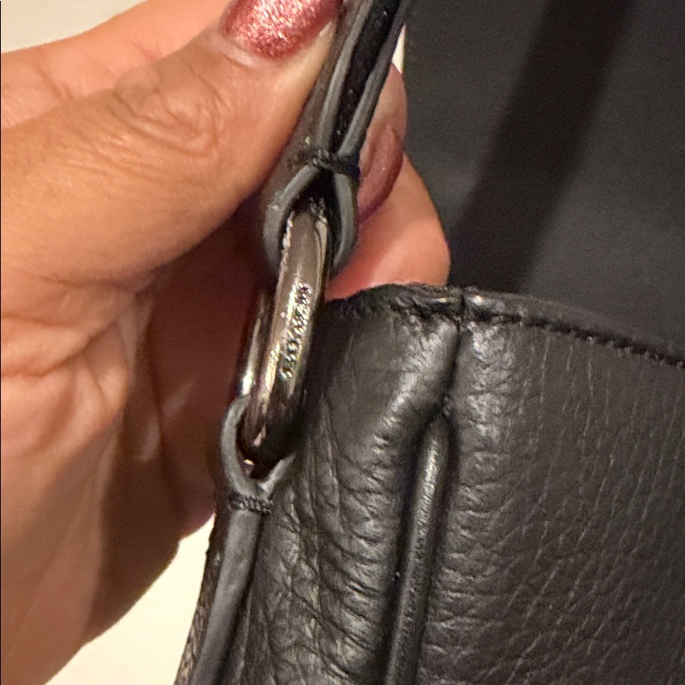 Coach Black Leather Messenger Bag - Picture 8 of 11